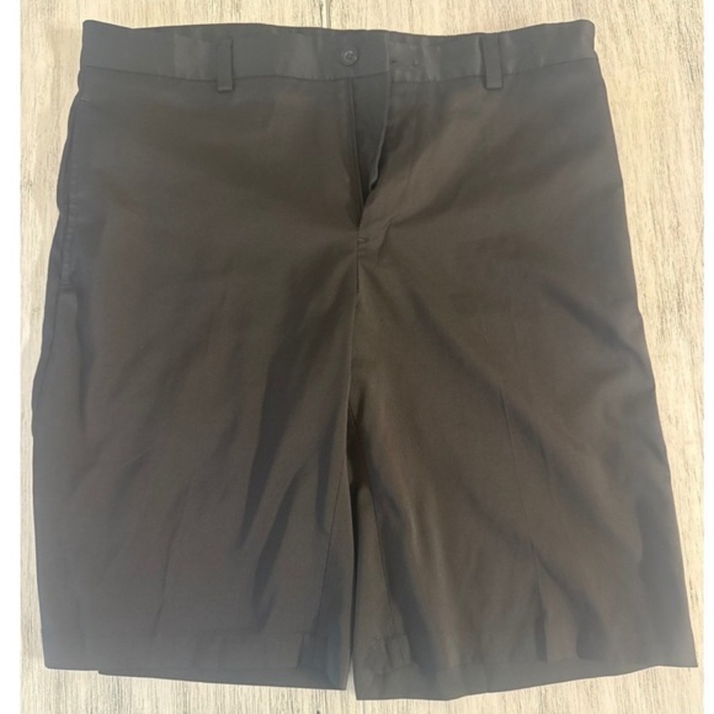Slazenger Mens Golf Shorts Black Size 34 Performance Stretch Flat Front RN104141